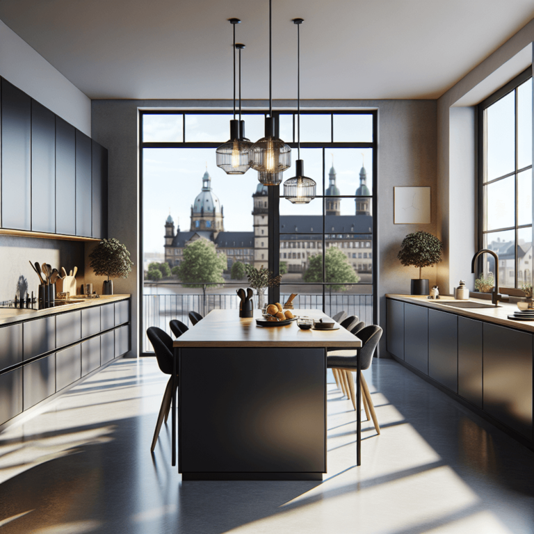 anthrazitfarbene Amerikanische Küche-Leipzig