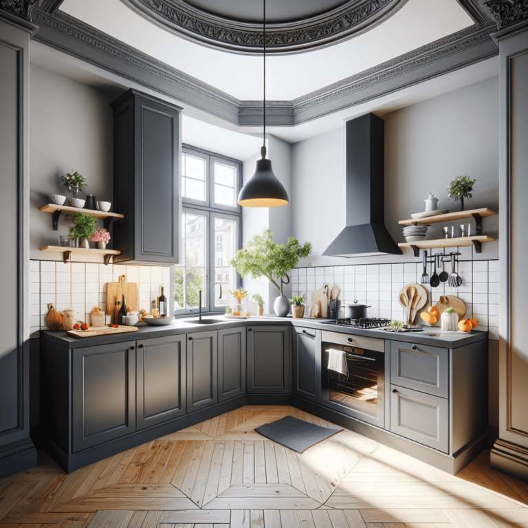 anthrazitfarbene Eck-Küche-Leipzig