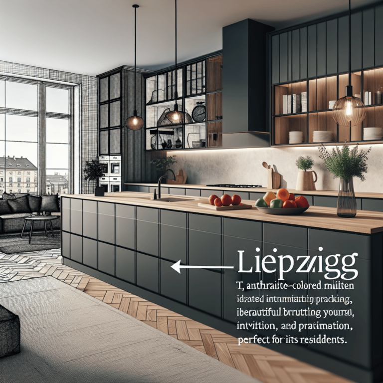 anthrazitfarbene mehrzeilige Küche-Leipzig