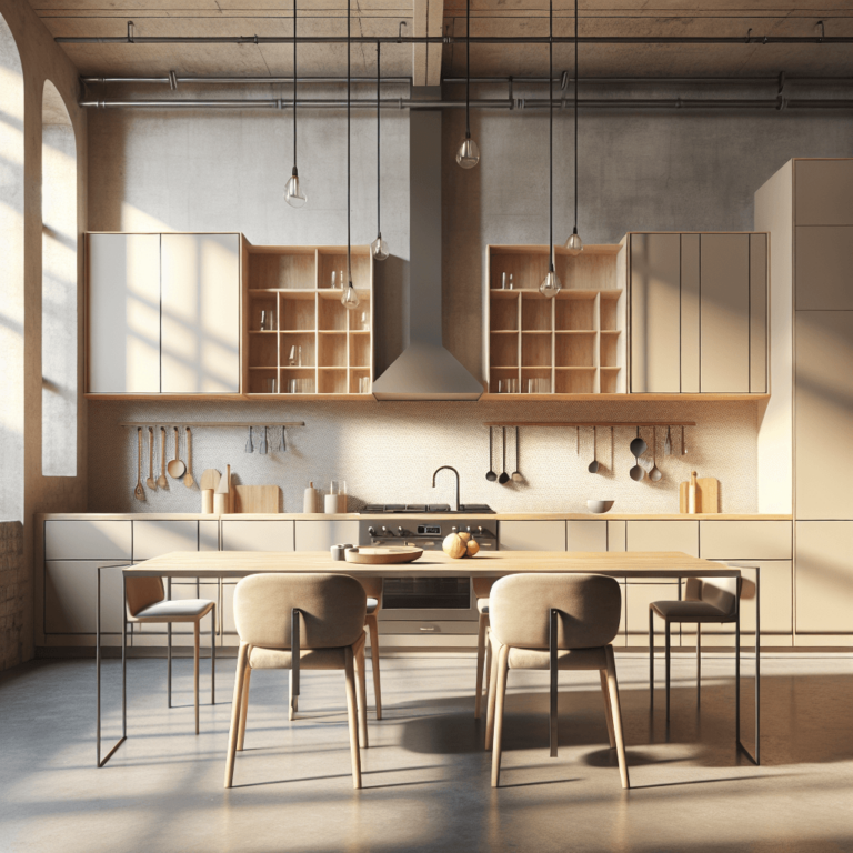 beige Industrial Style Küche-Leipzig