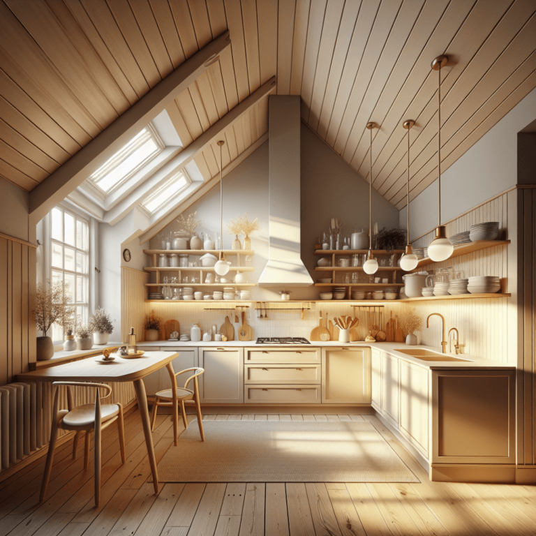 beige Küche für Dachschräge-Leipzig