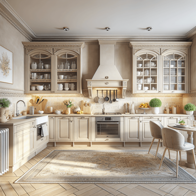 beige Küche im Shabby Chic Stil-Leipzig