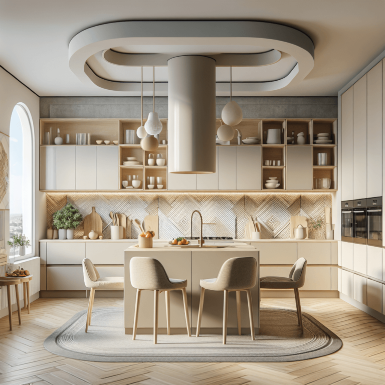 beige Küche im skandinavischen Stil-Leipzig