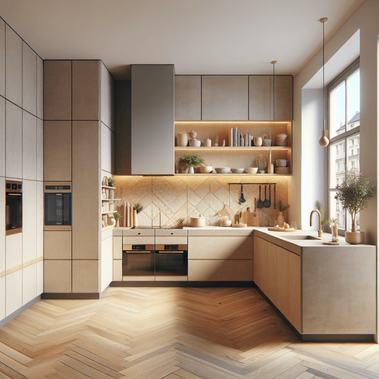 beige Küche in L-Form-Leipzig