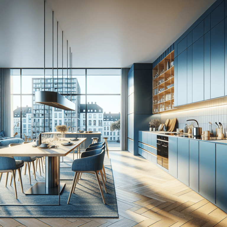 blaue Design Küche-Leipzig