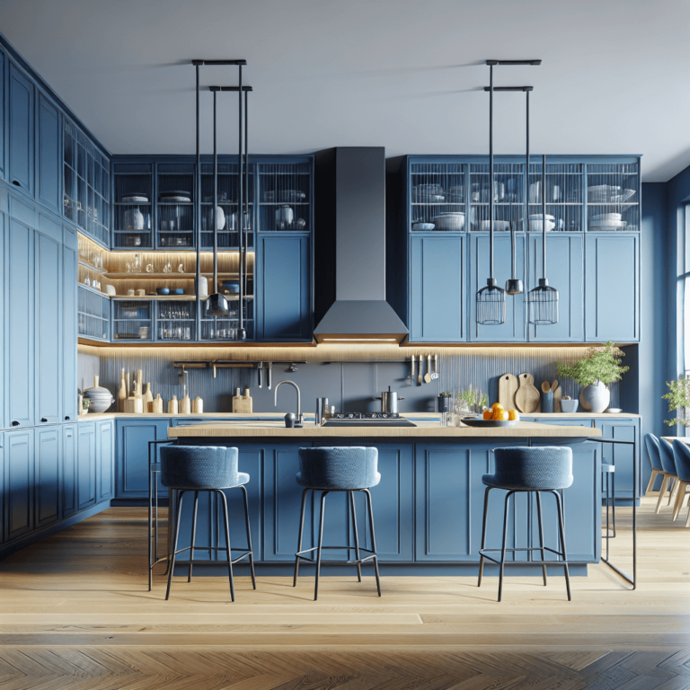 blaue Komplett Küche-Leipzig