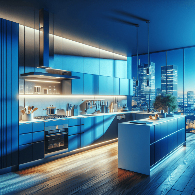 blaue Küche in G-Form-Leipzig