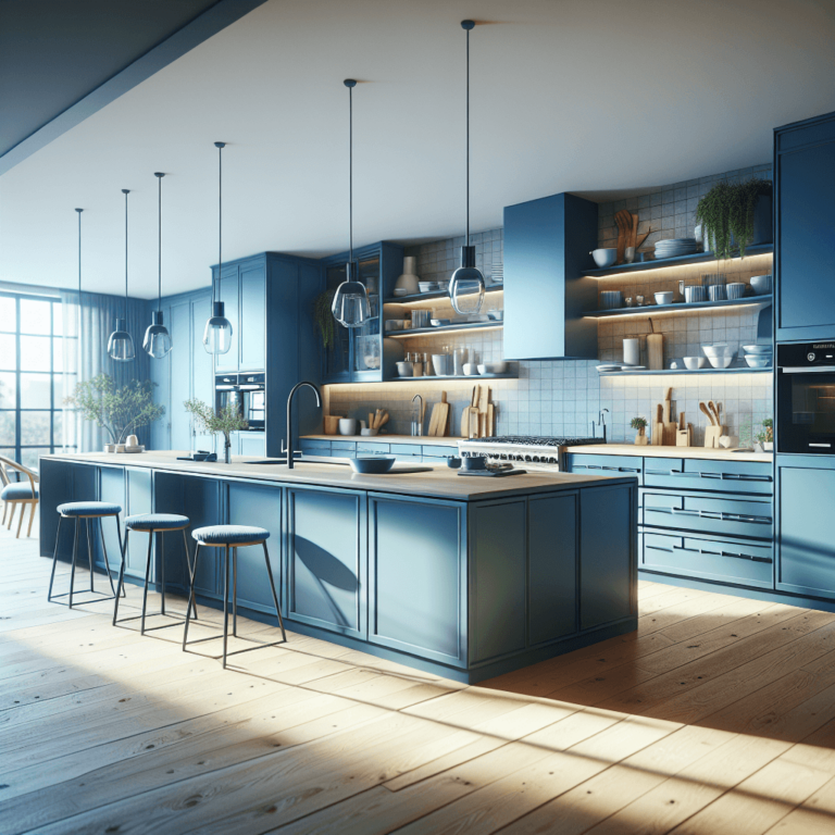 blaue Modulare Küche-Leipzig