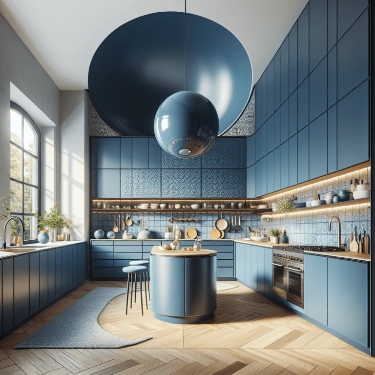 blaue Rondell Küche-Leipzig