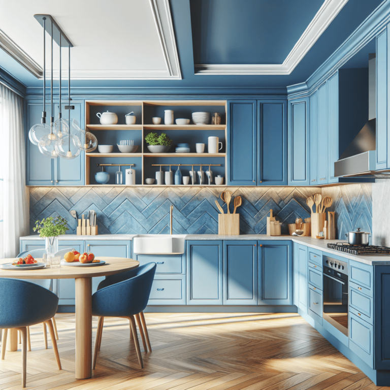 blaue Singleküche-Leipzig