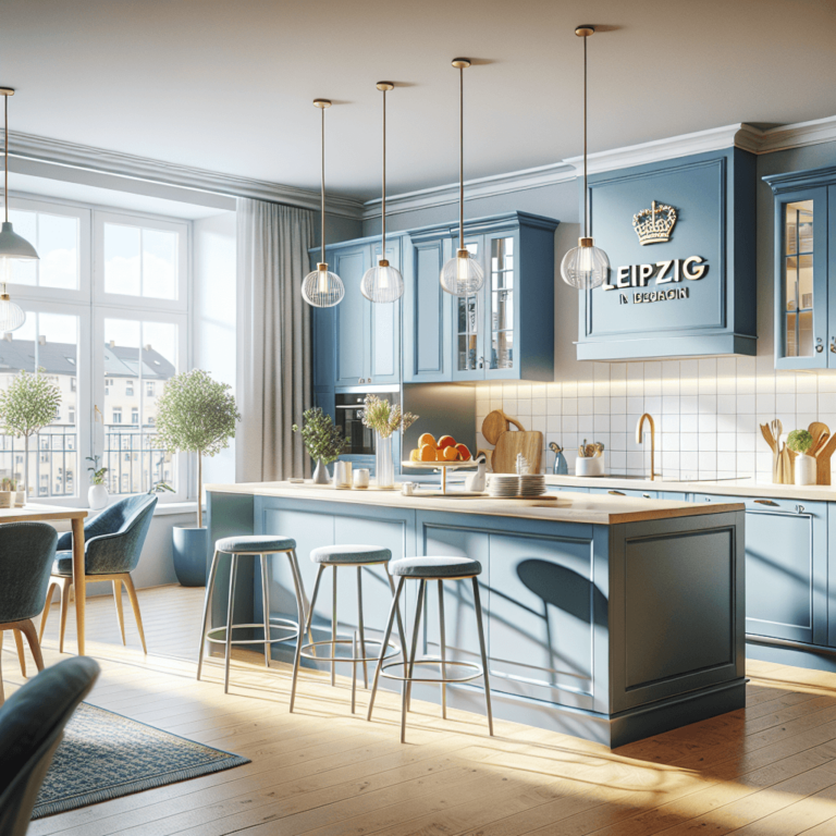 blaue Wohnküche-Leipzig