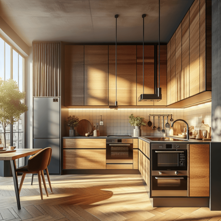 braune Freistehende Küche-Leipzig