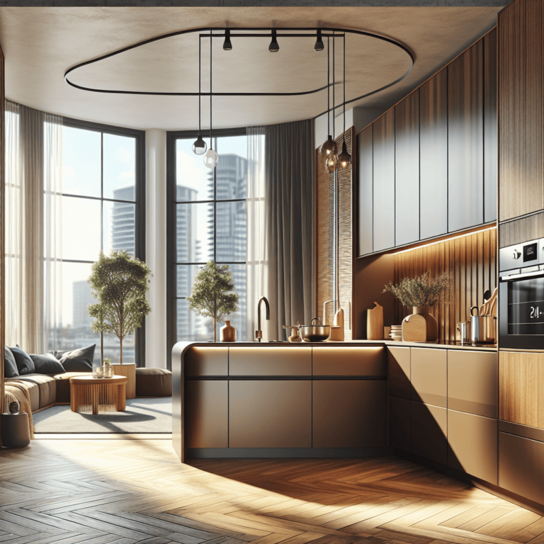 braune Küche in G-Form-Leipzig