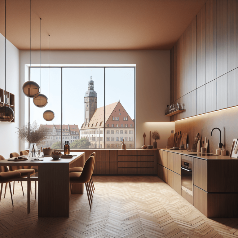 braune Minimalismus Küche-Leipzig