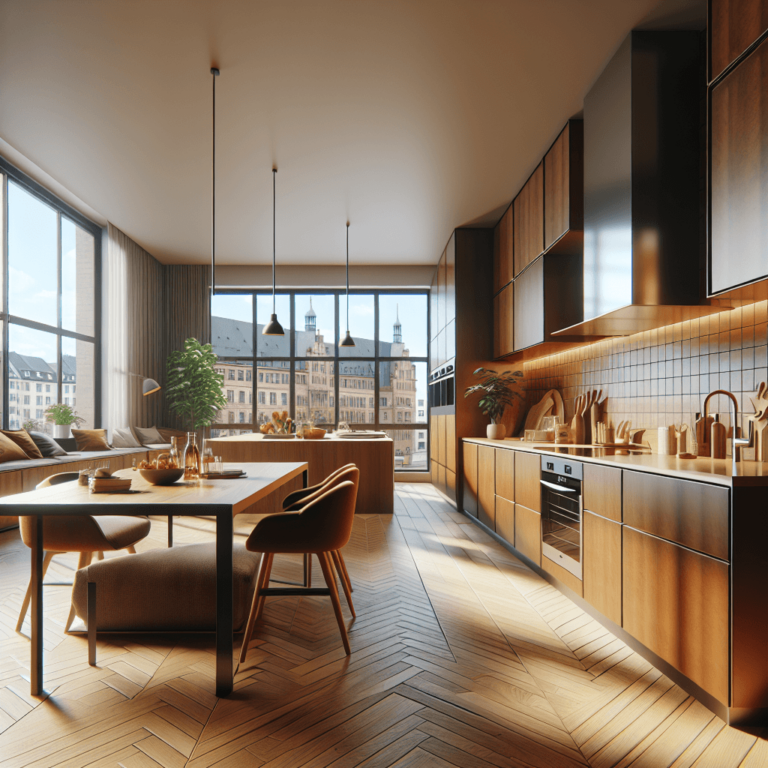 braune einzeilige Küche-Leipzig