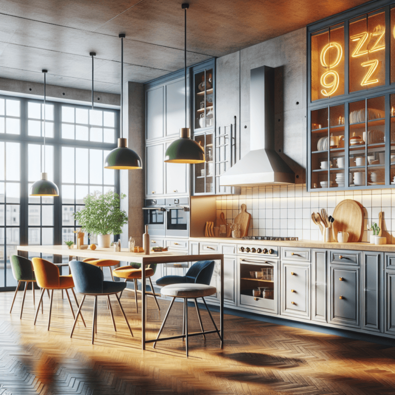 bunte Industrial Style Küche-Leipzig