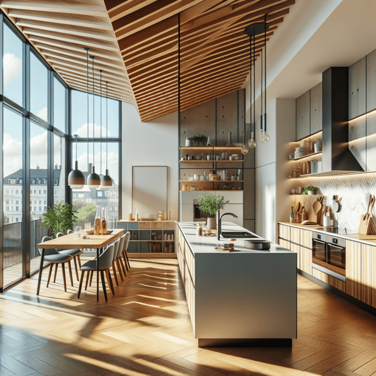 bunte Küche für Dachschräge-Leipzig