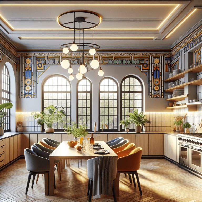 bunte Küche im Art-Deco-Stil-Leipzig