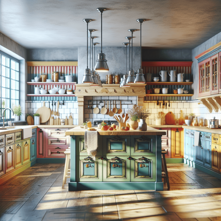 bunte Küche im Bauernhausstil-Leipzig