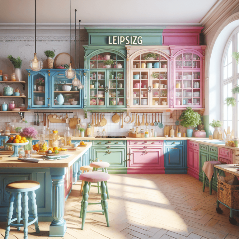 bunte Küche im Shabby Chic Stil-Leipzig