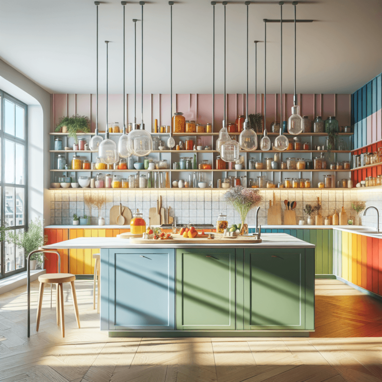 bunte Küche im skandinavischen Stil-Leipzig