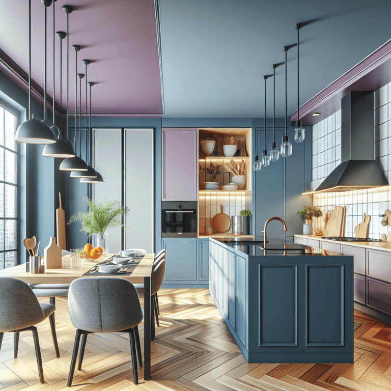 bunte Küche in L-Form-Leipzig