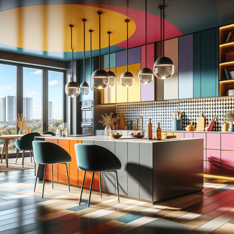 bunte einzeilige Küche-Leipzig