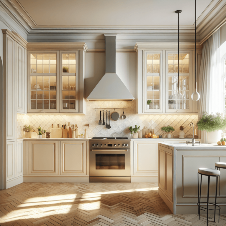 cremefarbene Amerikanische Küche-Leipzig