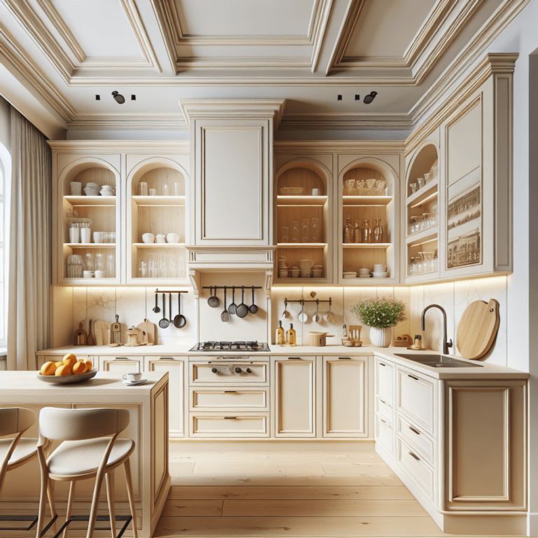 cremefarbene Anrichte Küche-Leipzig