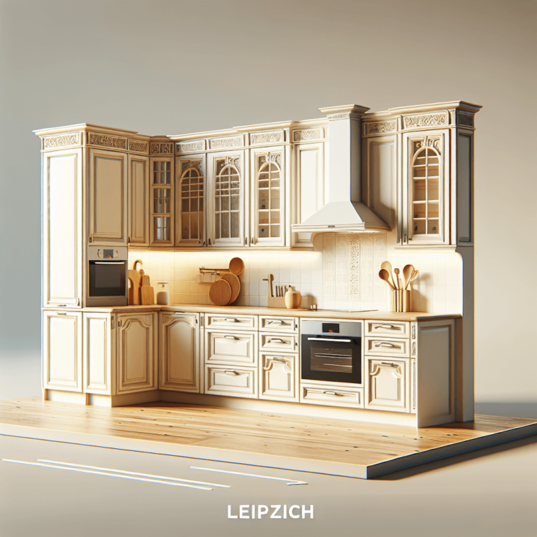 cremefarbene Freistehende Küche-Leipzig