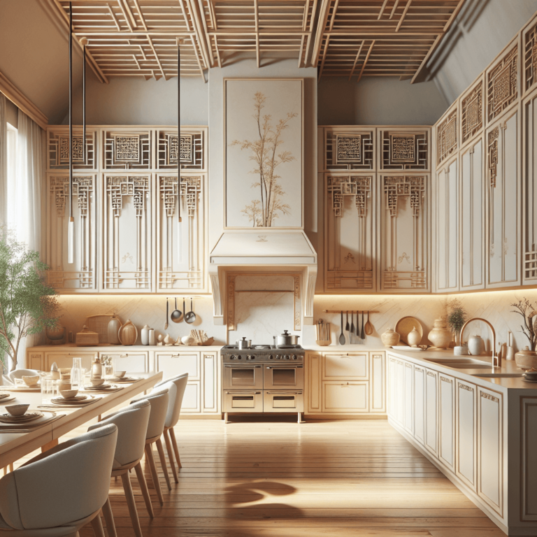 cremefarbene Küche im asiatischen Stil-Leipzig