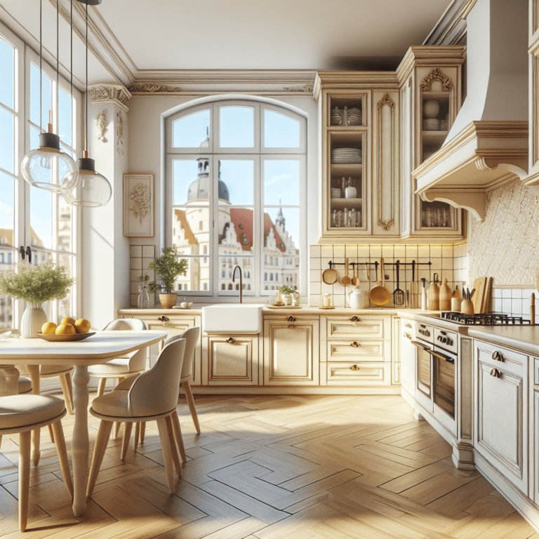 cremefarbene Mediterrane Küche-Leipzig