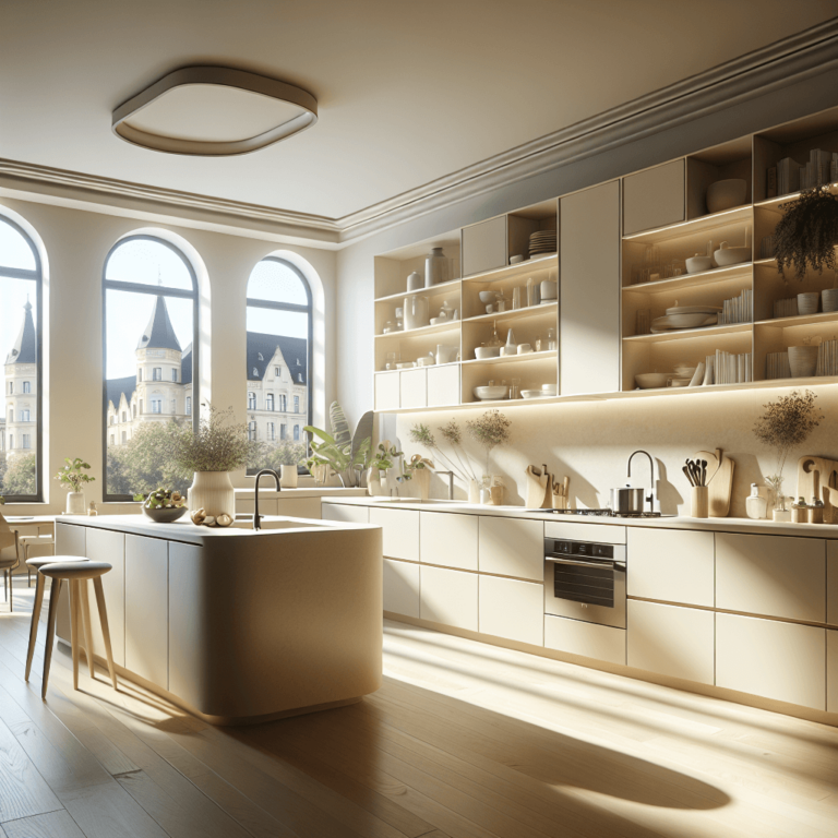 cremefarbene Wohnküche-Leipzig