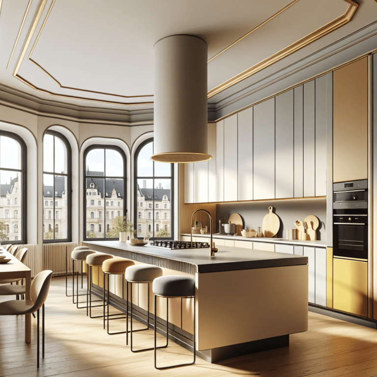 cremefarbene mehrzeilige Küche-Leipzig