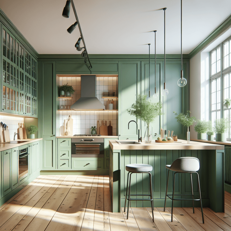 grüne Amerikanische Küche-Leipzig