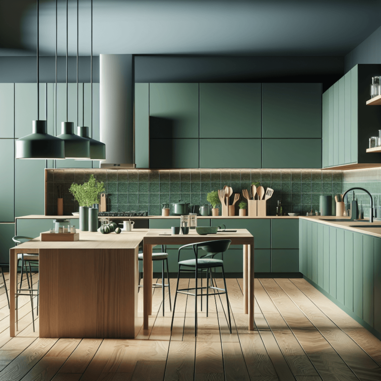 grüne Anrichte Küche-Leipzig