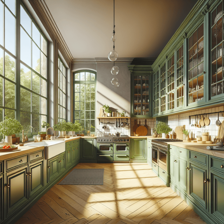 grüne Küche im Vintage Chic Stil-Leipzig