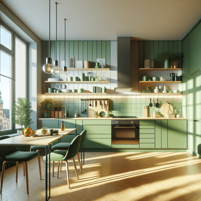 grüne Minimalismus Küche-Leipzig