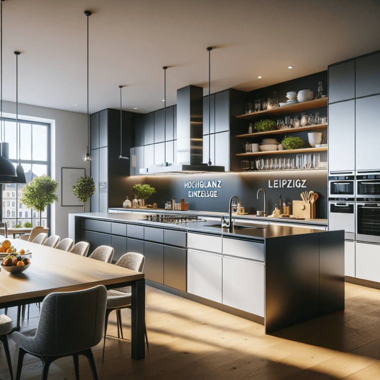 hochglanz einzeilige Küche-Leipzig
