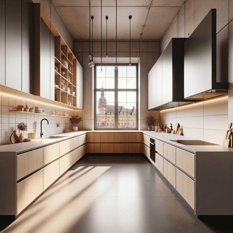 matte Küche in L-Form-Leipzig