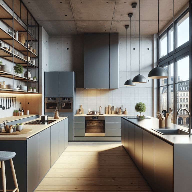 matte Küche mit Stahlakzenten-Leipzig