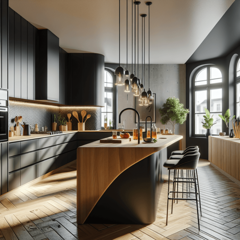 schwarze Design Küche-Leipzig