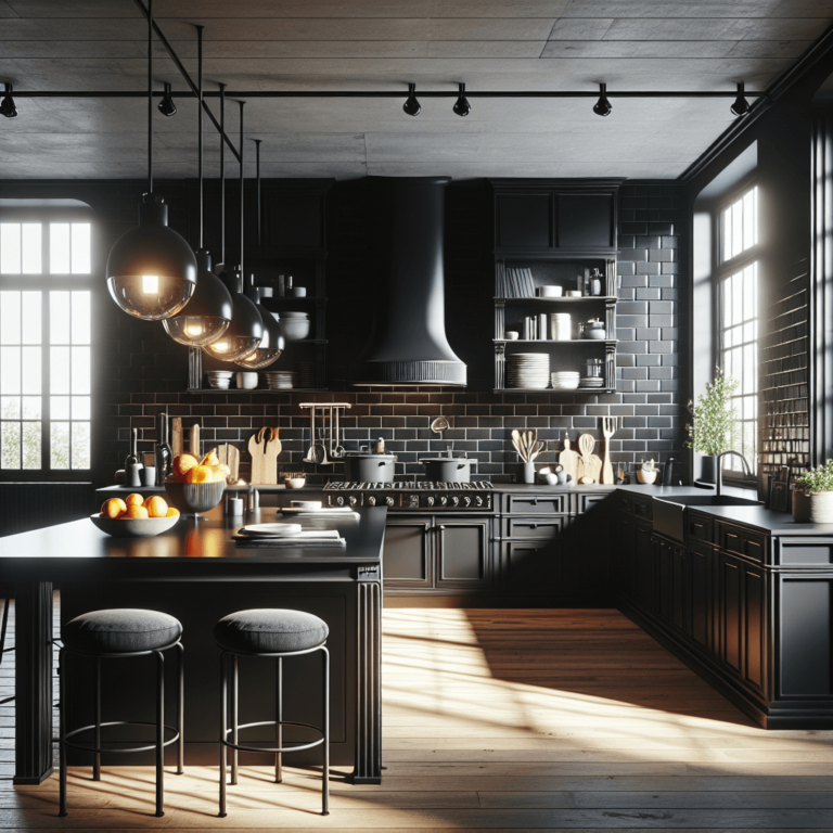 schwarze Industrial Style Küche-Leipzig