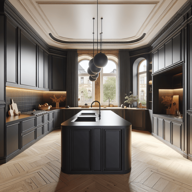 schwarze Küche in G-Form-Leipzig