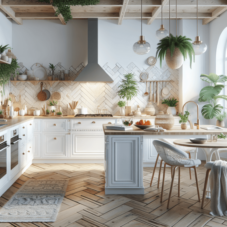 weiße Boho Style Küche-Leipzig