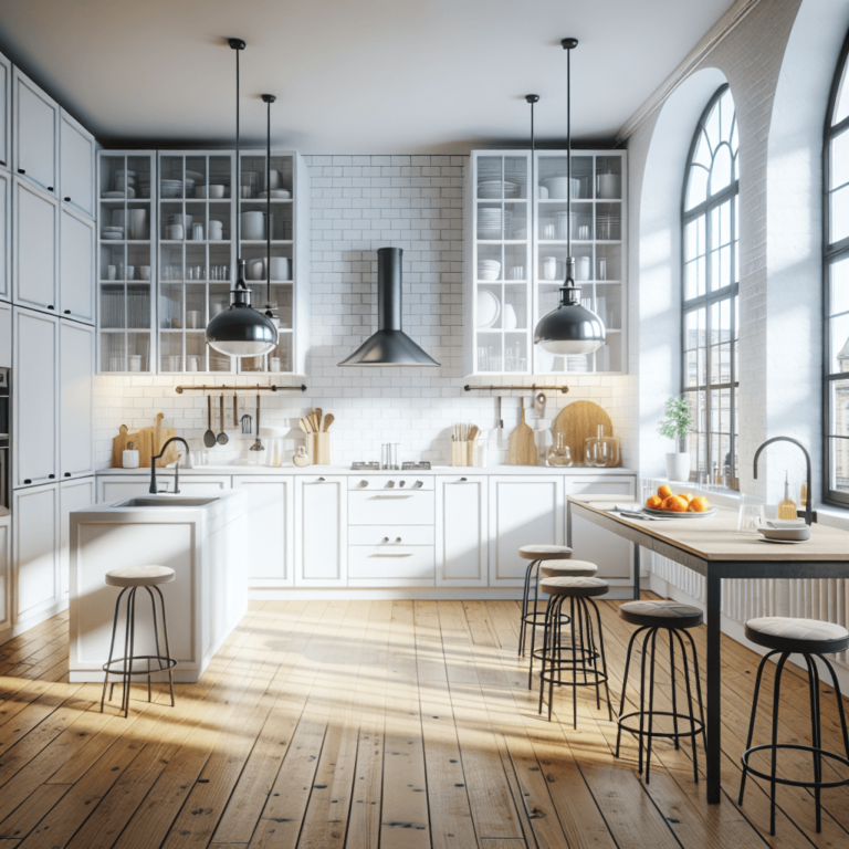 weiße Industrial Style Küche-Leipzig