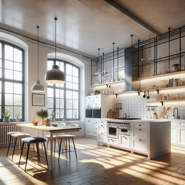 weiße Industrielle Küche-Leipzig