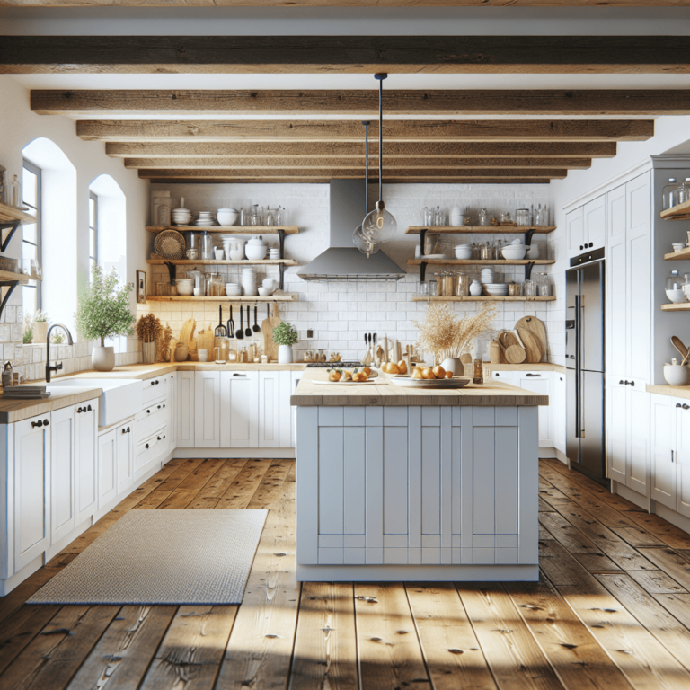weiße Küche im Bauernhausstil-Leipzig