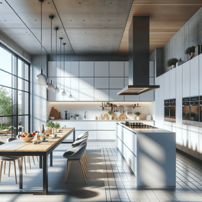 weiße Küche im Loftstil-Leipzig