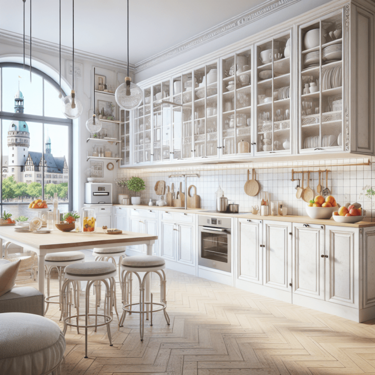 weiße Küche im Shabby Chic Stil-Leipzig